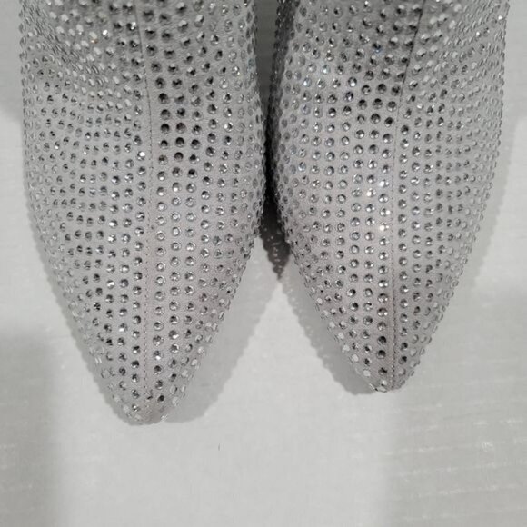 Nine West Rhinestones Dress Pointed Toe Booties Size 6.5 - Picture 5 of 12